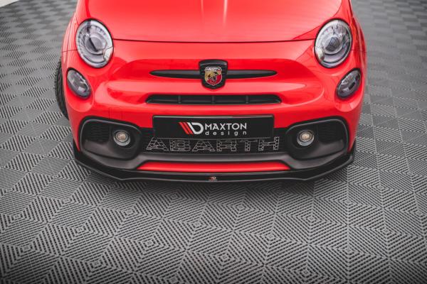 Maxton Design Front Ansatz für Abarth 595 Mk1 Facelift schwarz Hochglanz