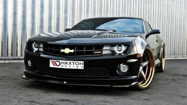Maxton Design Front Ansatz für Chevrolet Camaro SS Mk5 schwarz Hochglanz