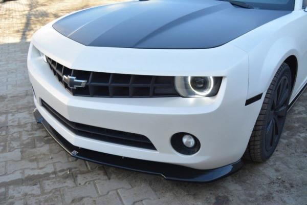Maxton Design Front Ansatz für Chevrolet Camaro Standard Mk5 schwarz Hochglanz