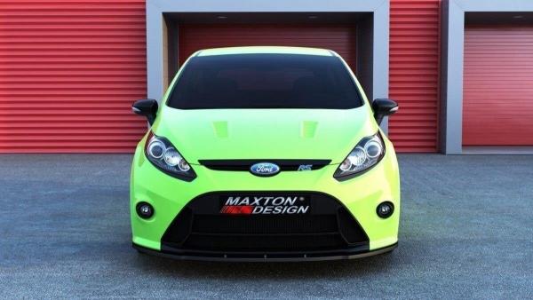 Maxton Design Front Ansatz für (RS Look Stoßstange) für Ford Fiesta Mk7 schwarz Hochglanz