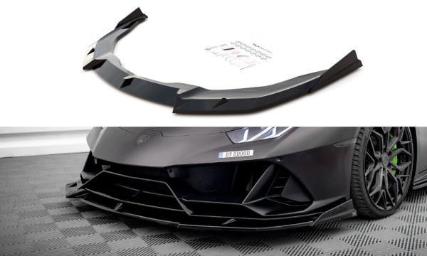 Maxton Design Front Ansatz für Lamborghini Huracan EVO AWD schwarz Hochglanz