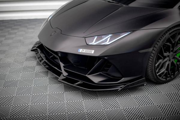 Maxton Design Front Ansatz für Lamborghini Huracan EVO AWD schwarz Hochglanz