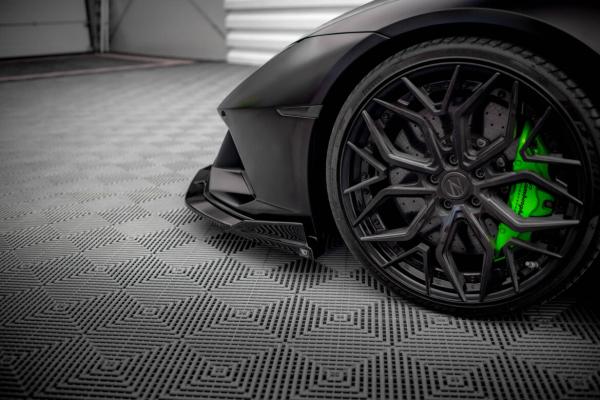 Maxton Design Front Ansatz für Lamborghini Huracan EVO AWD schwarz Hochglanz