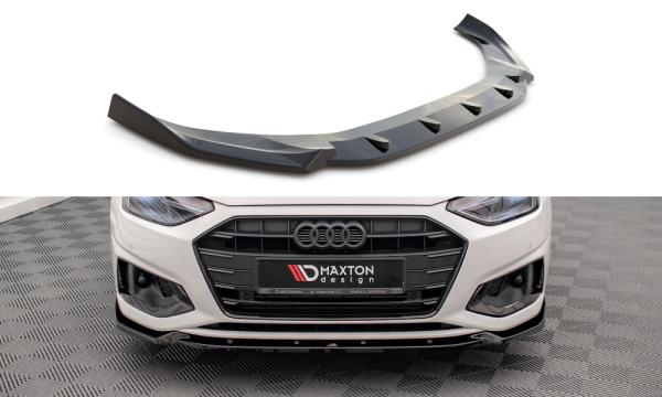Maxton Design Front Ansatz V.1 für Audi A4 B9 Facelift schwarz Hochglanz