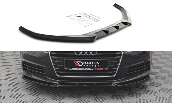 Maxton Design Front Ansatz V.1 für Audi A4 B9 schwarz Hochglanz