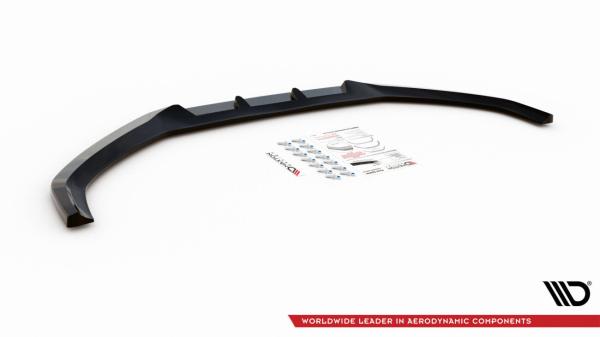 Maxton Design Front Ansatz V.1 für Audi A4 B9 schwarz Hochglanz