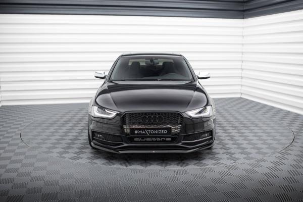 Maxton Design Front Ansatz V.1 für Audi A4 S-Line / S4 B8 Facelift schwarz Hochglanz