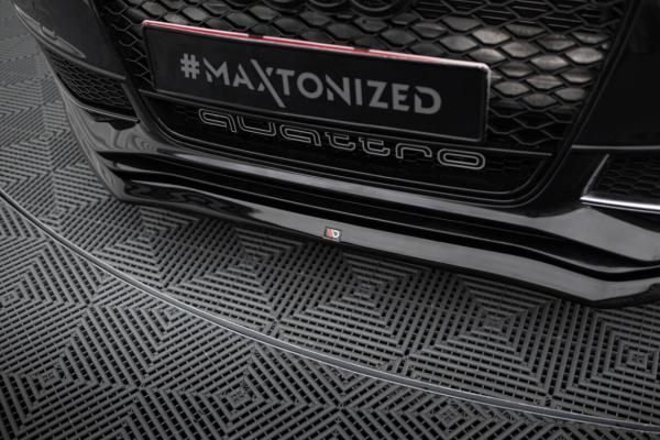 Maxton Design Front Ansatz V.1 für Audi A4 S-Line / S4 B8 Facelift schwarz Hochglanz