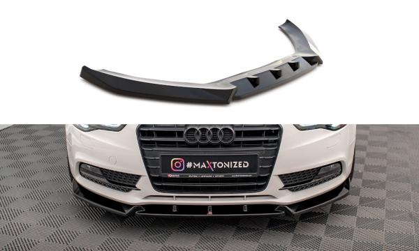 Maxton Design Front Ansatz V.1 für Audi A5 Coupe / Sportback 8T Facelift schwarz Hochglanz