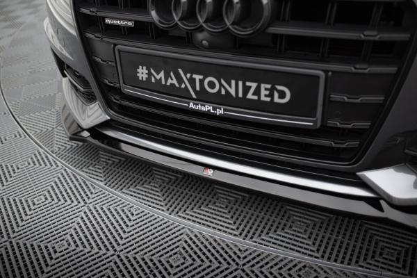 Maxton Design Front Ansatz V.1 für Audi A6 / A6 C7 S-line/ S6 C7 Facelift schwarz Hochglanz