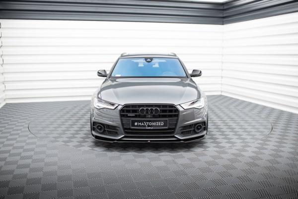 Maxton Design Front Ansatz V.1 für Audi A6 / A6 C7 S-line/ S6 C7 Facelift schwarz Hochglanz