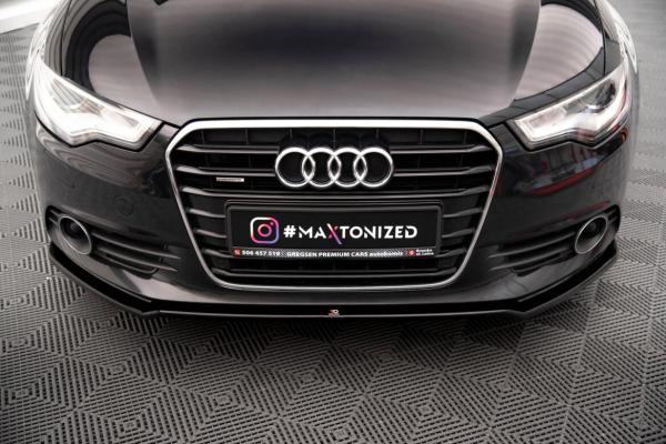 Maxton Design Front Ansatz V.1 für Audi A6 C7 schwarz Hochglanz