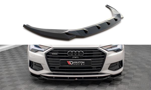 Maxton Design Front Ansatz V.1 für Audi A6 C8 schwarz Hochglanz