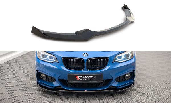 Maxton Design Front Ansatz V.1 für BMW 2 M-Paket F22 schwarz Hochglanz