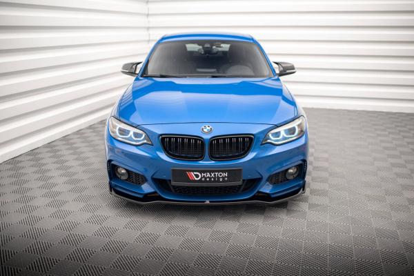Maxton Design Front Ansatz V.1 für BMW 2 M-Paket F22 schwarz Hochglanz