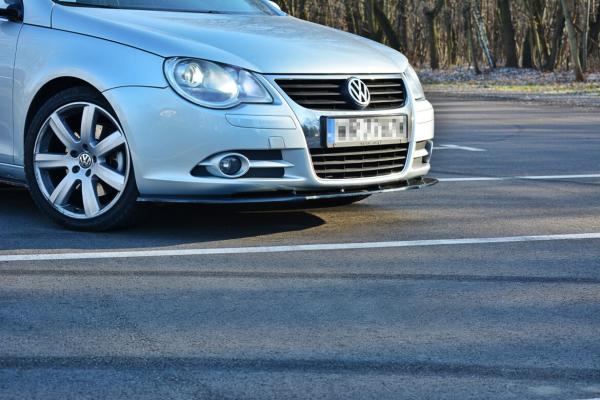 Maxton Design Front Ansatz V.1 für VW EOS schwarz Hochglanz