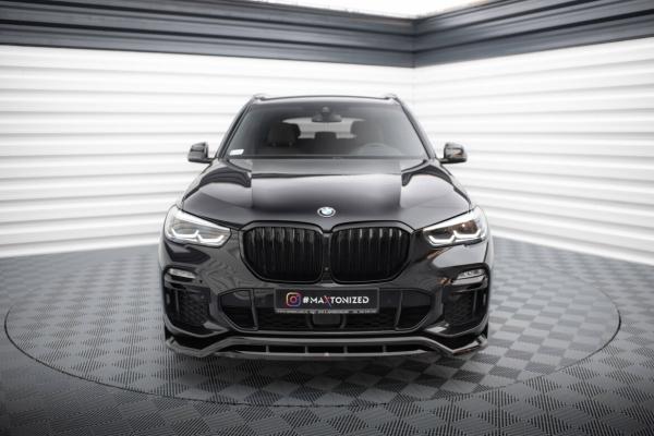 Maxton Design Front Ansatz V.2 für BMW X5 M-Paket G05 schwarz Hochglanz