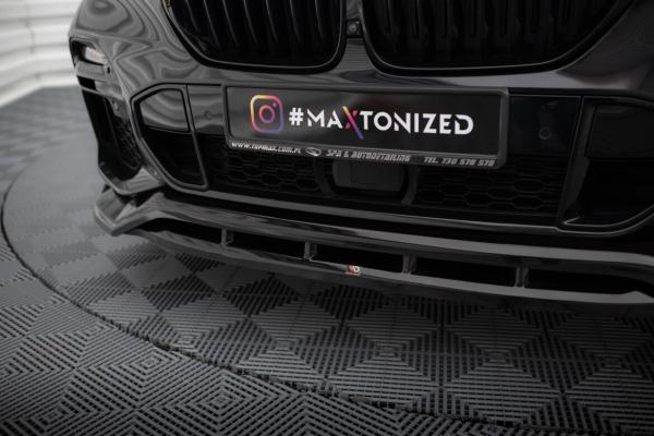 Maxton Design Front Ansatz V.2 für BMW X5 M-Paket G05 schwarz Hochglanz