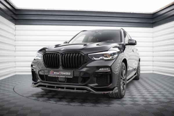 Maxton Design Front Ansatz V.2 für BMW X5 M-Paket G05 schwarz Hochglanz