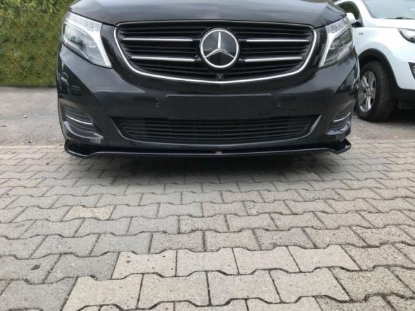 Maxton Design Front Ansatz V.3 für Mercedes-Benz V-Klasse W447 schwarz Hochglanz