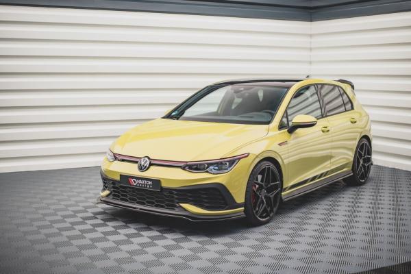 Maxton Design Front Ansatz V.3 für VW Golf GTI Clubsport Mk8 schwarz Hochglanz