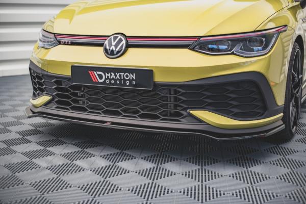 Maxton Design Front Ansatz V.3 für VW Golf GTI Clubsport Mk8 schwarz Hochglanz