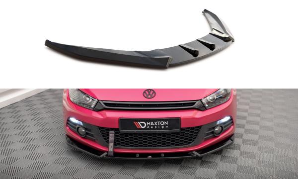 Maxton Design Front Ansatz V.3 für VW Scirocco Mk3 schwarz Hochglanz