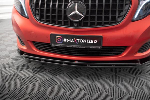 Maxton Design Front Ansatz V.4 für Mercedes-Benz V-Klasse W447 schwarz Hochglanz