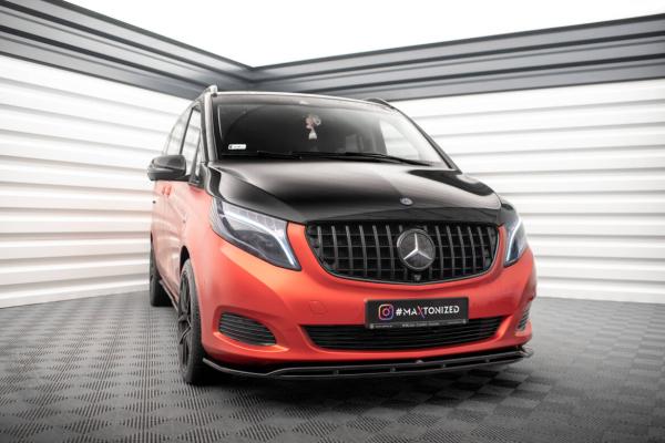 Maxton Design Front Ansatz V.4 für Mercedes-Benz V-Klasse W447 schwarz Hochglanz
