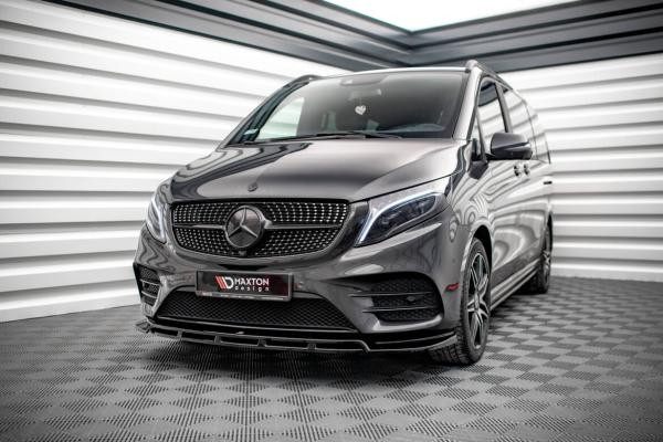 Maxton Design Front Ansatz V.5 für Mercedes-Benz V-Klasse AMG-Line W447 schwarz Hochglanz