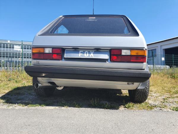 Fox passend für VW Golf I GTI Endschalldämpfer Ø63,5mm - 1x63,5 Typ 10 nach links führend VW050001-003