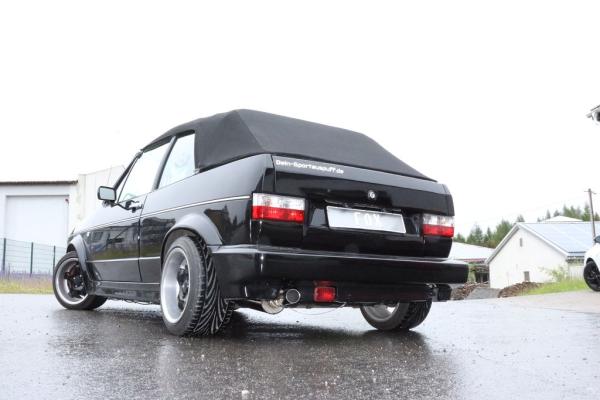 Fox passend für VW Golf I Cabrio Endschalldämpfer Ø63,5mm - 1x63,5 Typ 10 nach links führend VW050011-003