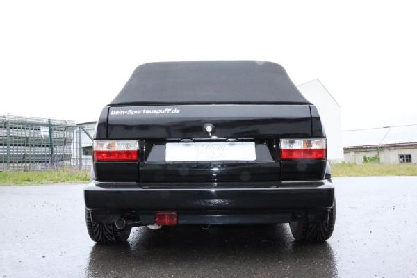 Fox passend für VW Golf I Cabrio Endschalldämpfer Ø63,5mm - 1x63,5 Typ 10 nach links führend VW050011-003