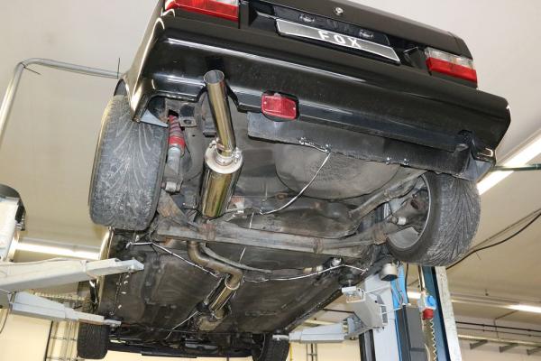 Fox passend für VW Golf I Cabrio Endschalldämpfer Ø63,5mm - 1x63,5 Typ 10 nach links führend VW050011-003