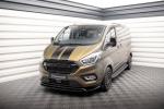 Maxton Design Front Ansatz V.2 für Ford Transit Custom Mk1 Facelift / Tourneo Custom Mk1 Facelift schwarz Hochglanz