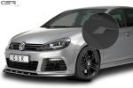 CSR Frontspoiler | Cup-Spoilerlippe mit ABE für VW Golf 6 R CSL002-S strukturiert schwarz matt (keine Lackierung erforderlich)