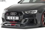 CSR Frontspoiler | Cup-Spoilerlippe mit ABE für Audi RS3 8V CSL322-S strukturiert schwarz matt (keine Lackierung erforderlich)