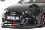 CSR Frontspoiler | Cup-Spoilerlippe mit ABE für Audi RS3 8V CSL322-C Carbon Look Hochglanz (keine Lackierung erforderlich)