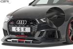 CSR Frontspoiler | Cup-Spoilerlippe mit ABE für Audi RS3 8V CSL322-G Glossy schwarz Hochglanz (keine Lackierung erforderlich)