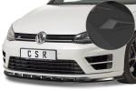 CSR Frontspoiler | Cup-Spoilerlippe mit ABE für VW Golf 7 R CSL340-S strukturiert schwarz matt (keine Lackierung erforderlich)