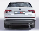 Milotec Auspuff-Dummies für Skoda Kodiaq – silber – 2-teilig