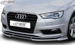 RDX Frontspoilerlippe VARIO-X für AUDI A3 8V, 8VA Sportback, 8VS Limousine, 8V7 Cabrio Frontlippe Front Ansatz Vorne Spoilerlippe
