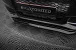 Maxton Design Front Ansatz V.1 für Audi A4 S-Line / S4 B8 Facelift schwarz Hochglanz